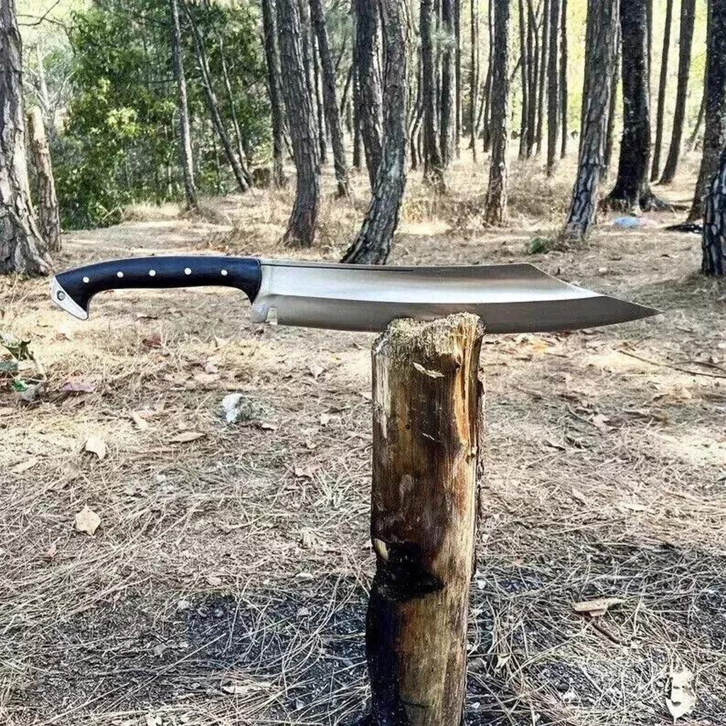Handmade Carbon Steel Machete: Rosewood Handle Bushcraft Tool