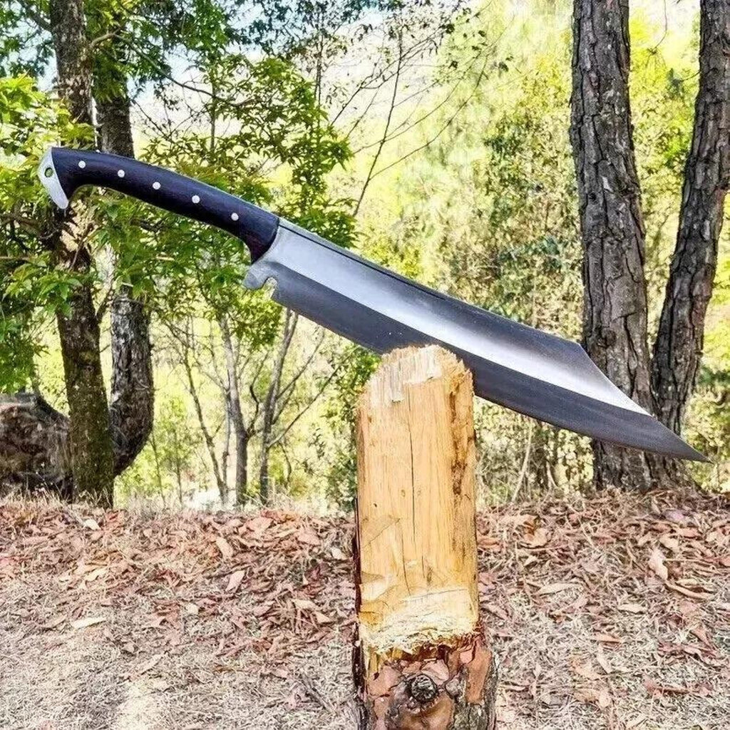 Handmade Carbon Steel Machete: Rosewood Handle Bushcraft Tool