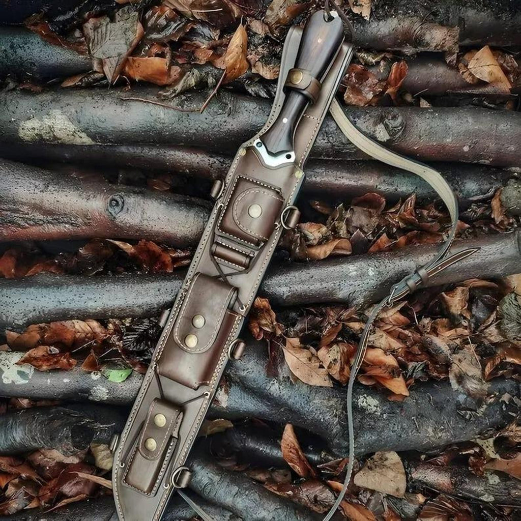 Handmade Carbon Steel Machete: Rosewood Handle, Outdoor Bushcraft Tool