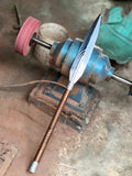 Handmade High Carbon Steel Spear: Rosewood Handle, Silver Clip - Viking Decor