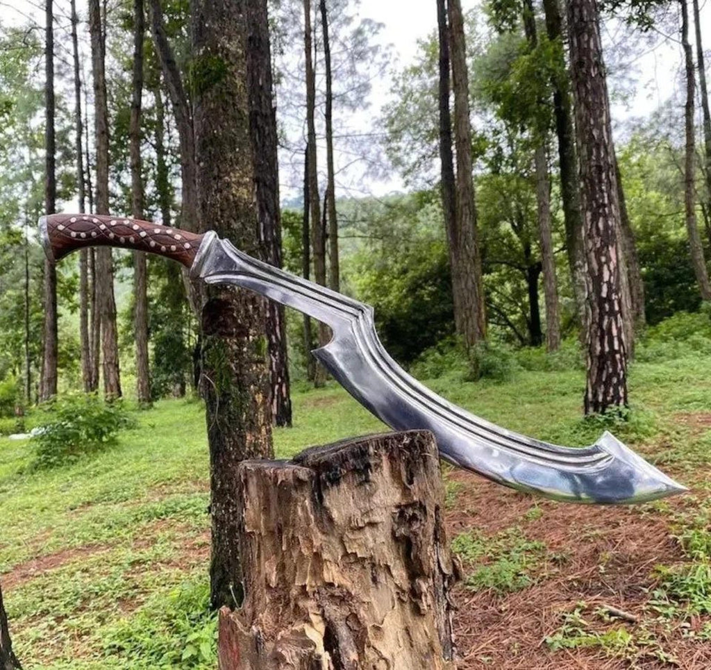 Handmade Khopesh Sword: High Carbon Steel, Rosewood Handle, Historical Replica