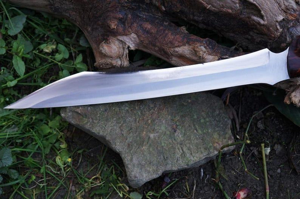 Handmade High Carbon Steel Machete: Rosewood Handle, Heavy-Duty Outdoor Tool