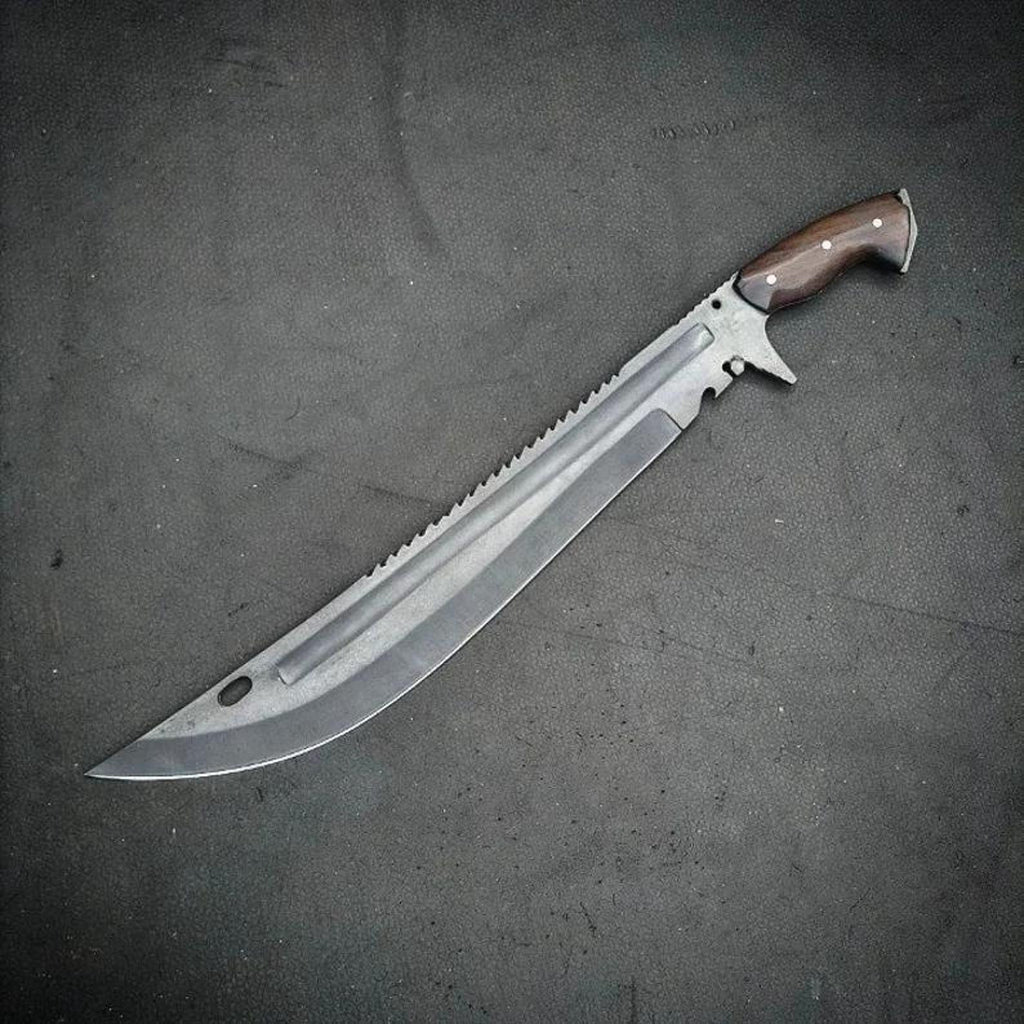 Handmade High Carbon Steel Short Sword: Rosewood Handle, Outdoor Tool