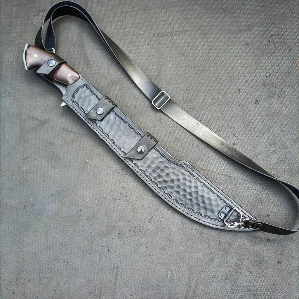 Handmade High Carbon Steel Short Sword: Rosewood Handle, Outdoor Tool