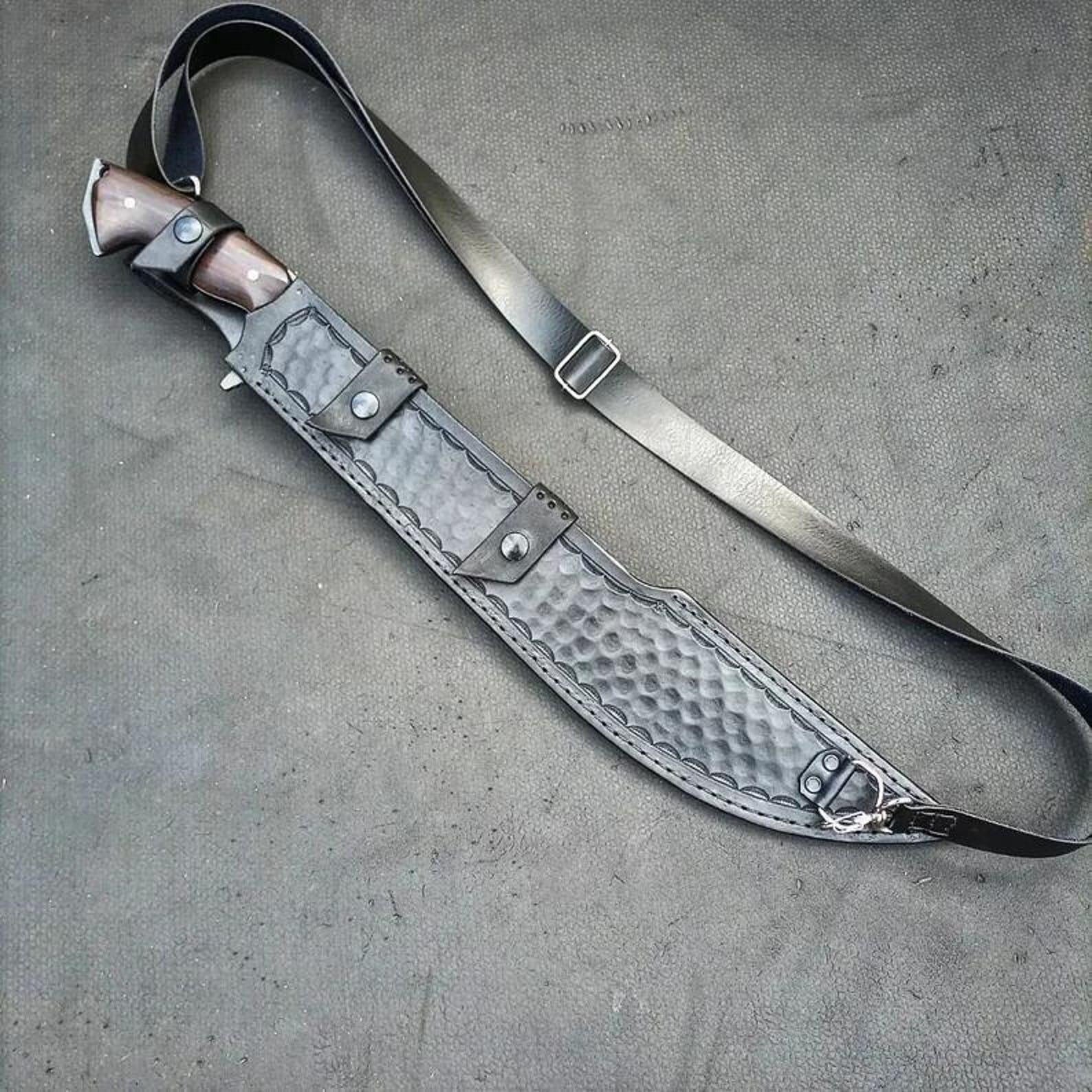 Handmade High Carbon Steel Short Sword: Rosewood Handle, Outdoor Tool