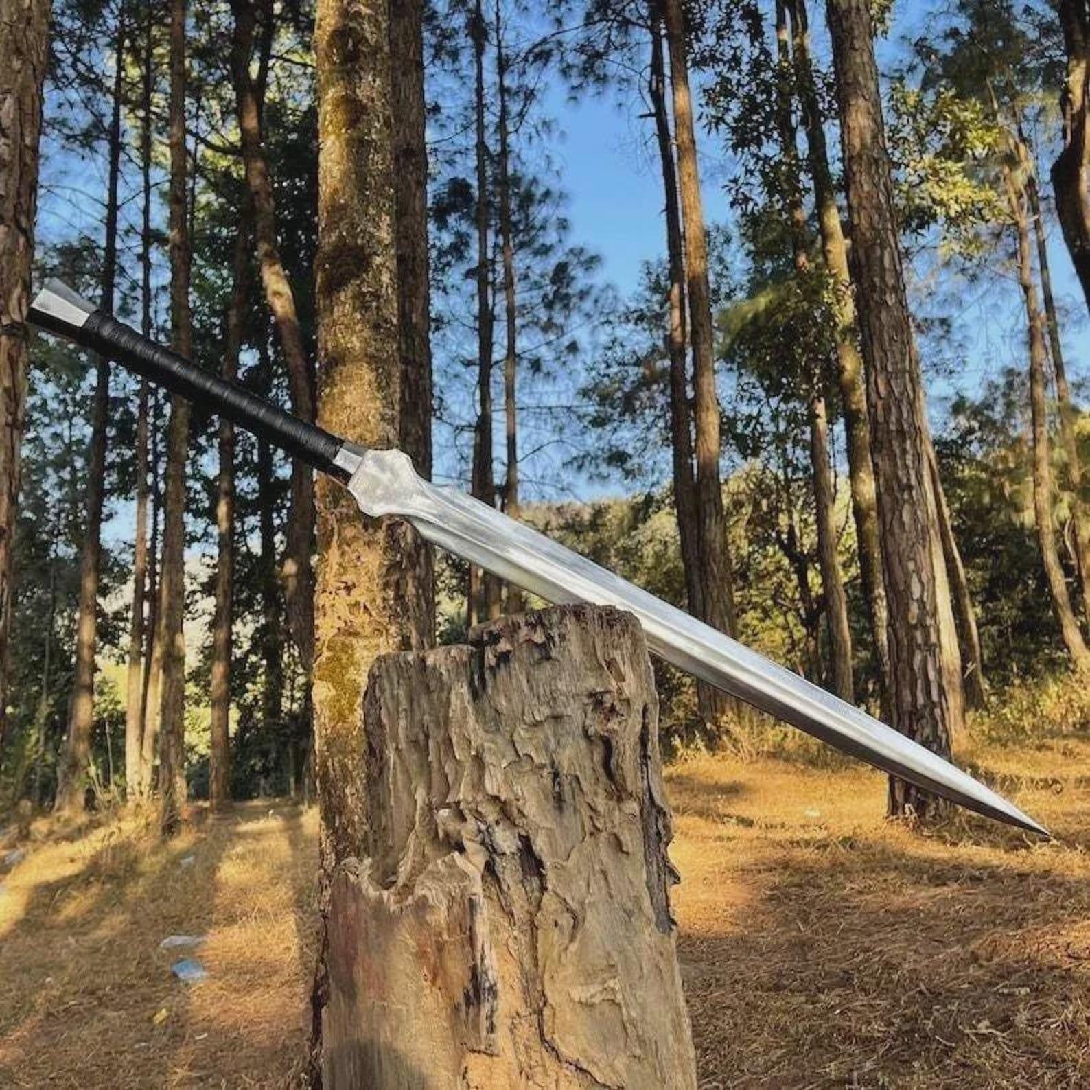 Handmade Viking Sword: High Carbon Steel, Black Wrapped Handle