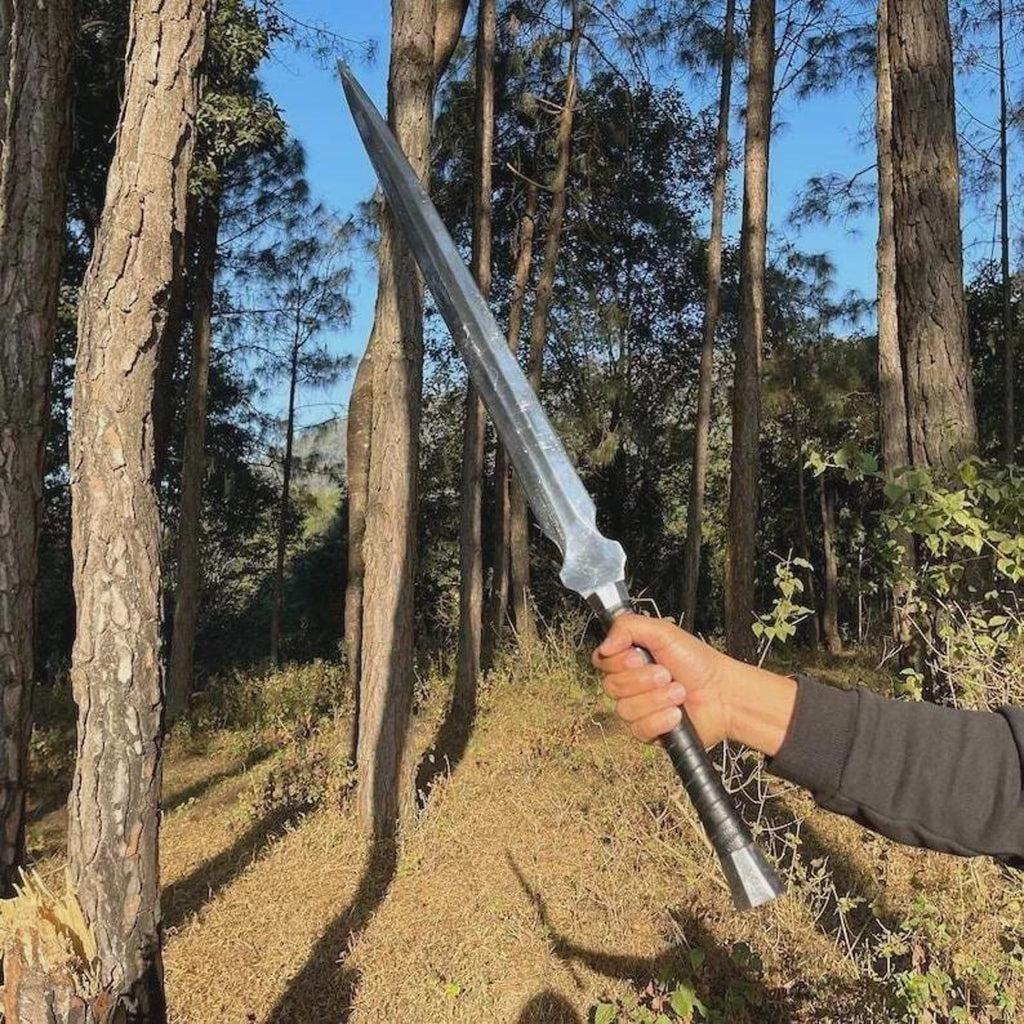 Handmade Viking Sword: High Carbon Steel, Black Wrapped Handle