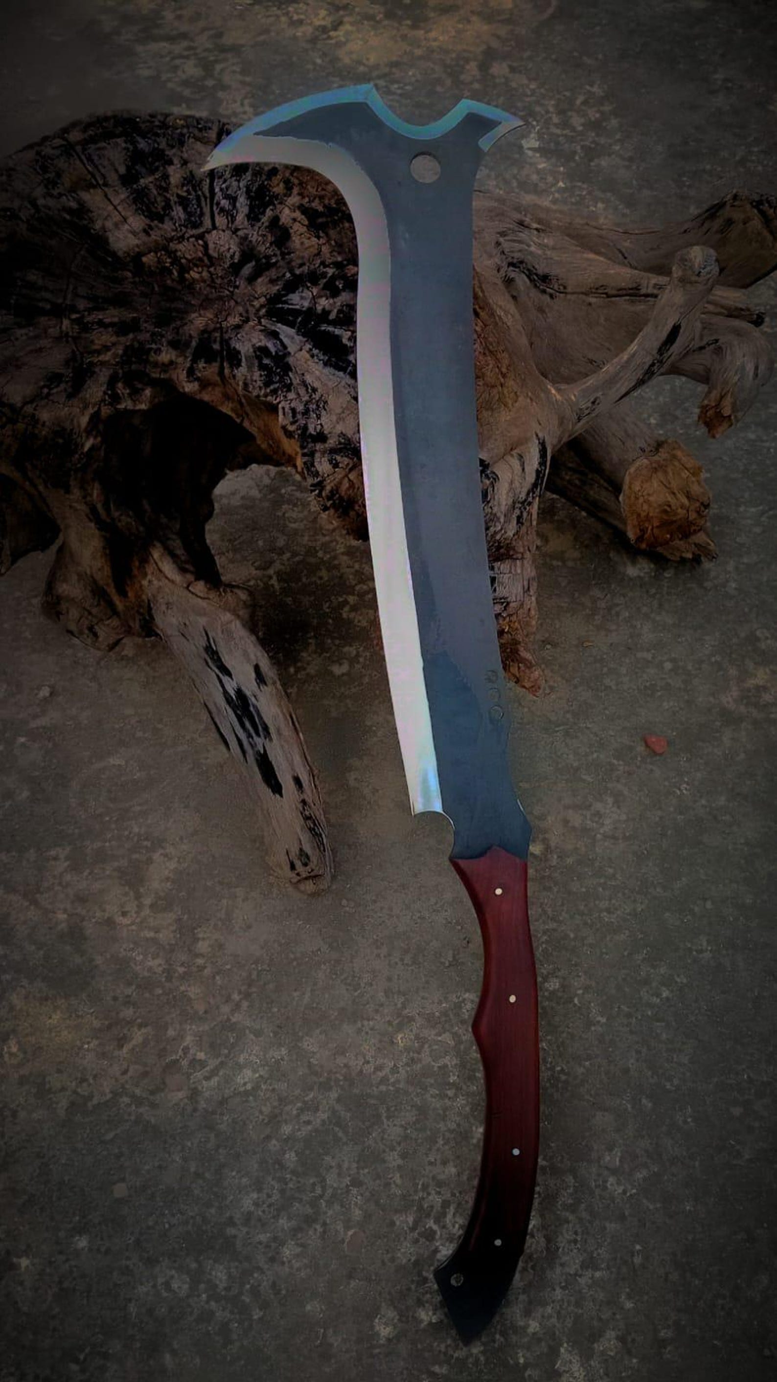 Handmade High Carbon Steel Viking Sword: Rosewood Handle, Leather Sheath