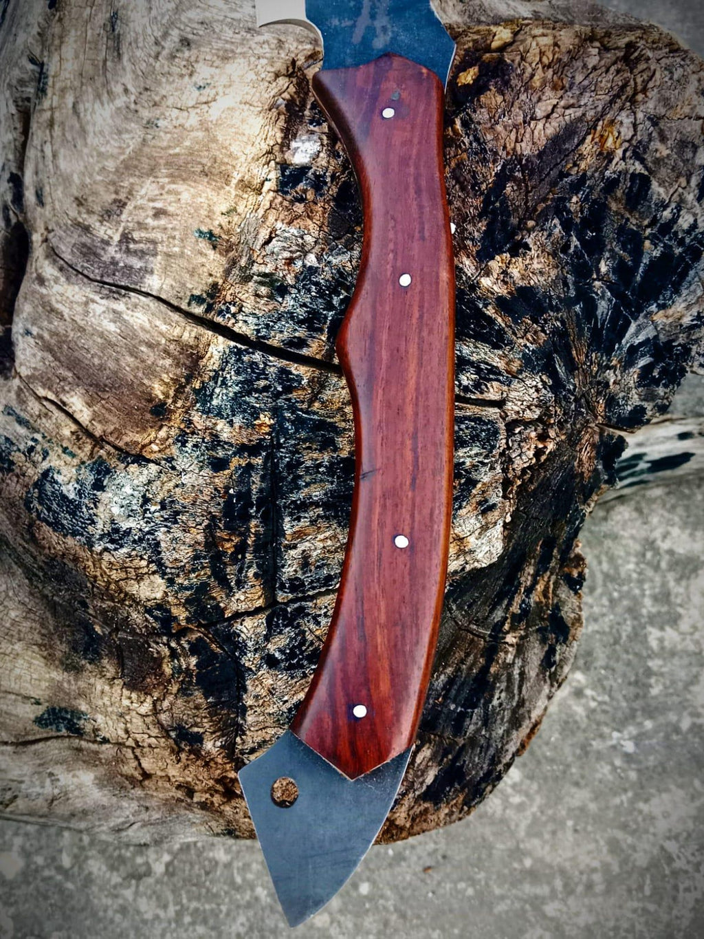 Handmade High Carbon Steel Viking Sword: Rosewood Handle, Leather Sheath