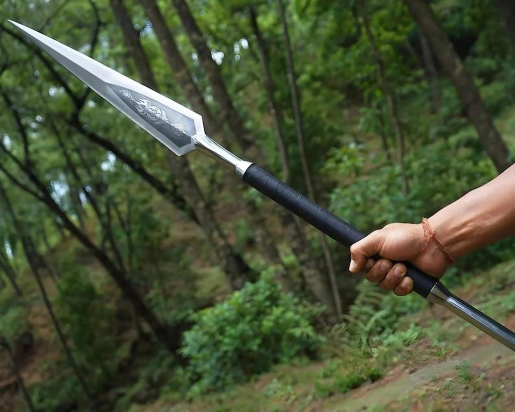 Handmade High Carbon Steel Spear – 32” Total Length Unique Valentine’s Day Gift | Collectible Decor Piece | Handcrafted Art