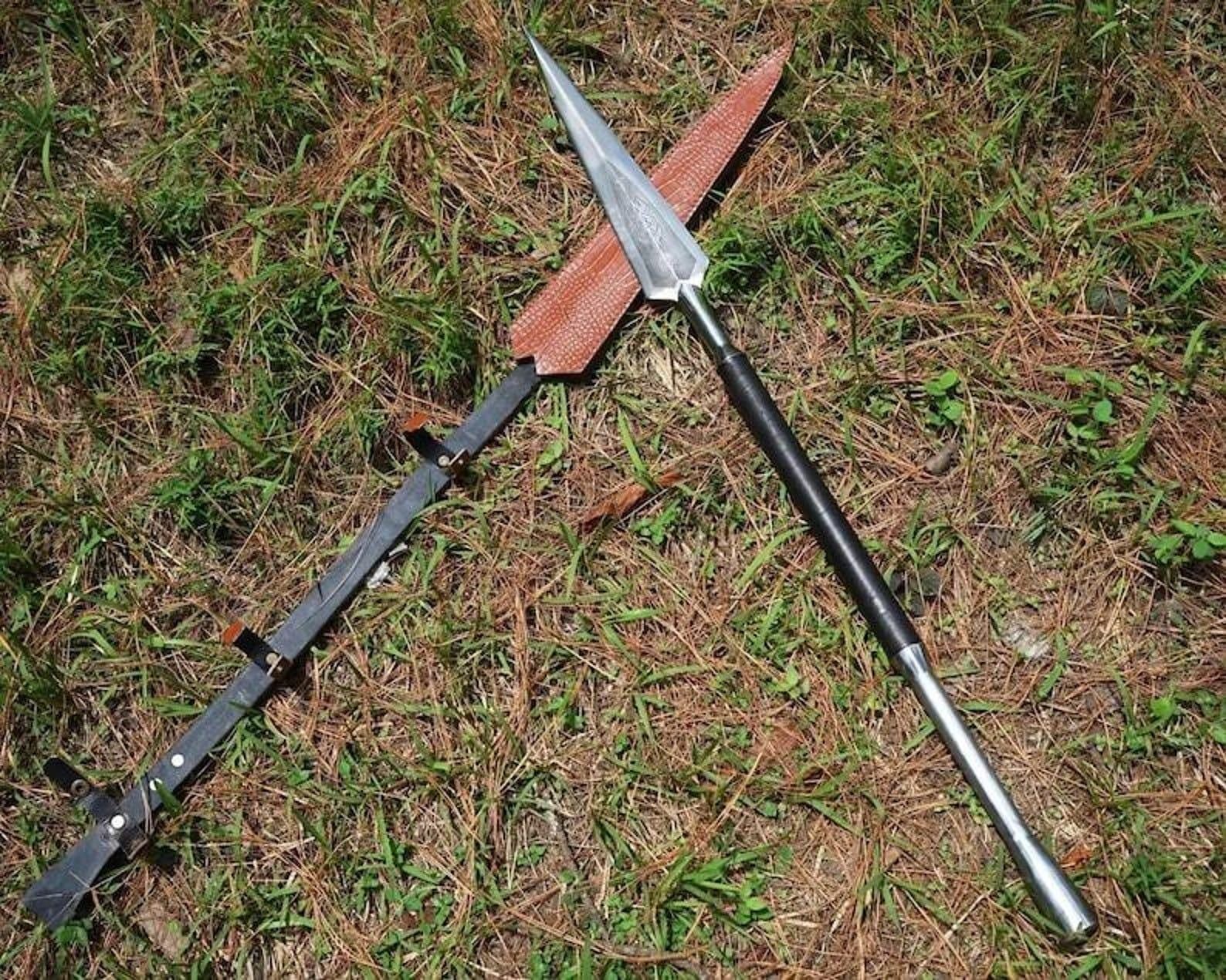 Handmade High Carbon Steel Spear – 32” Total Length Unique Valentine’s Day Gift | Collectible Decor Piece | Handcrafted Art