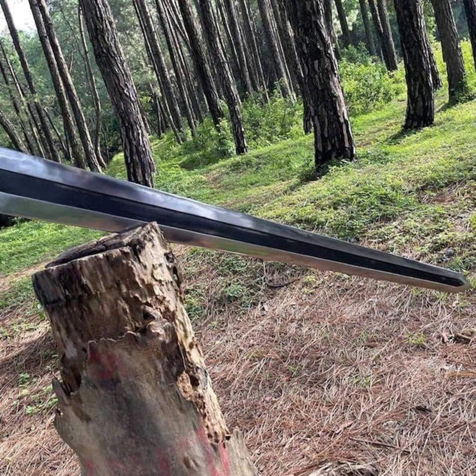 Handmade High Carbon Steel Raider Sword with Scabbard – 52" Medieval Collector Item