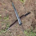 Handmade High Carbon Steel Raider Sword with Scabbard – 52" Medieval Collector Item