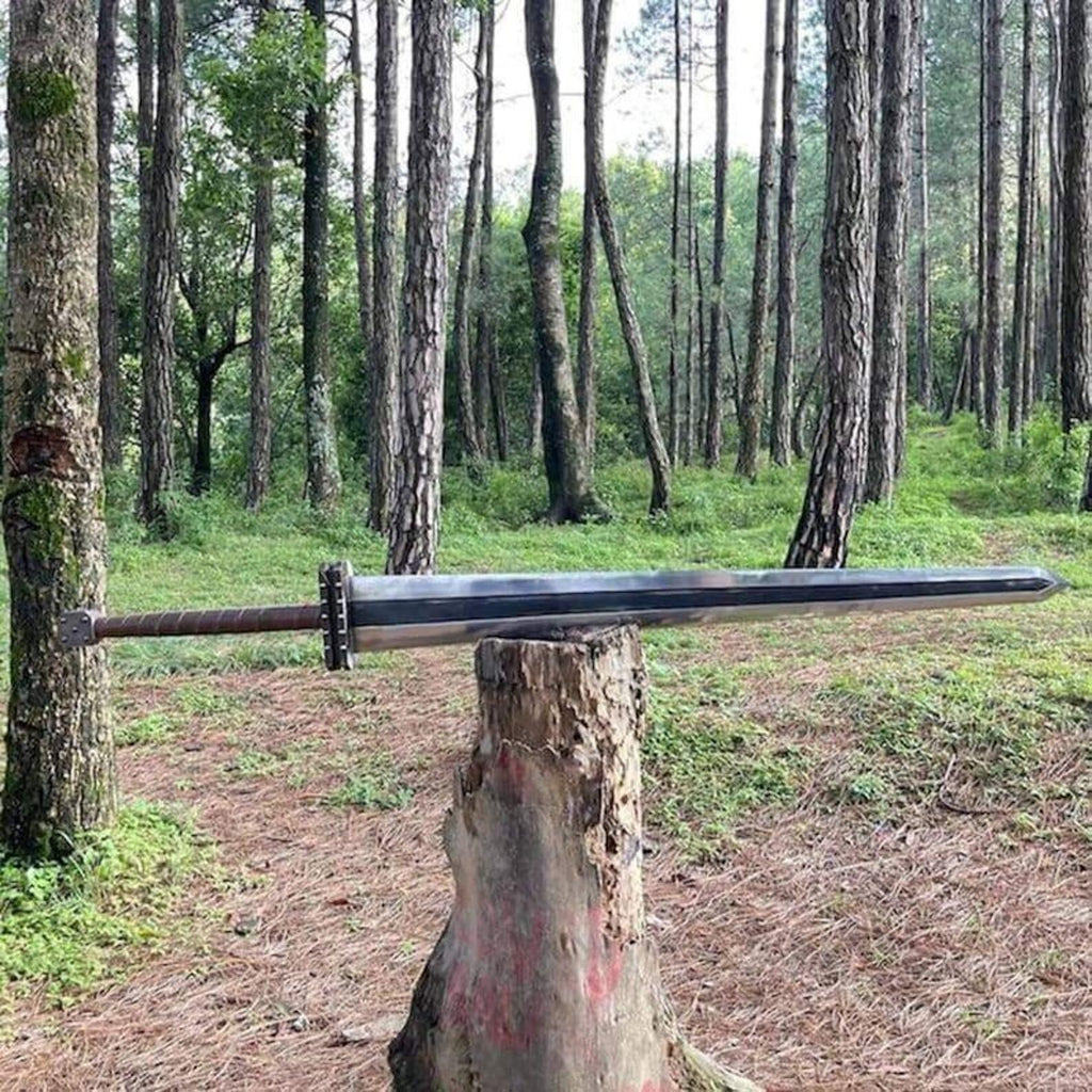 Handmade High Carbon Steel Raider Sword with Scabbard – 52" Medieval Collector Item