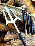Hand Forged High Carbon Steel Spear – 50" Leather Wrapped Handle, Medieval Cosplay Prop
