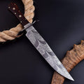 Handmade Damascus Steel Hunting Knife – Custom Fixed Blade with Rosewood Handle – Unique Gift for Outdoorsmen & Collectors